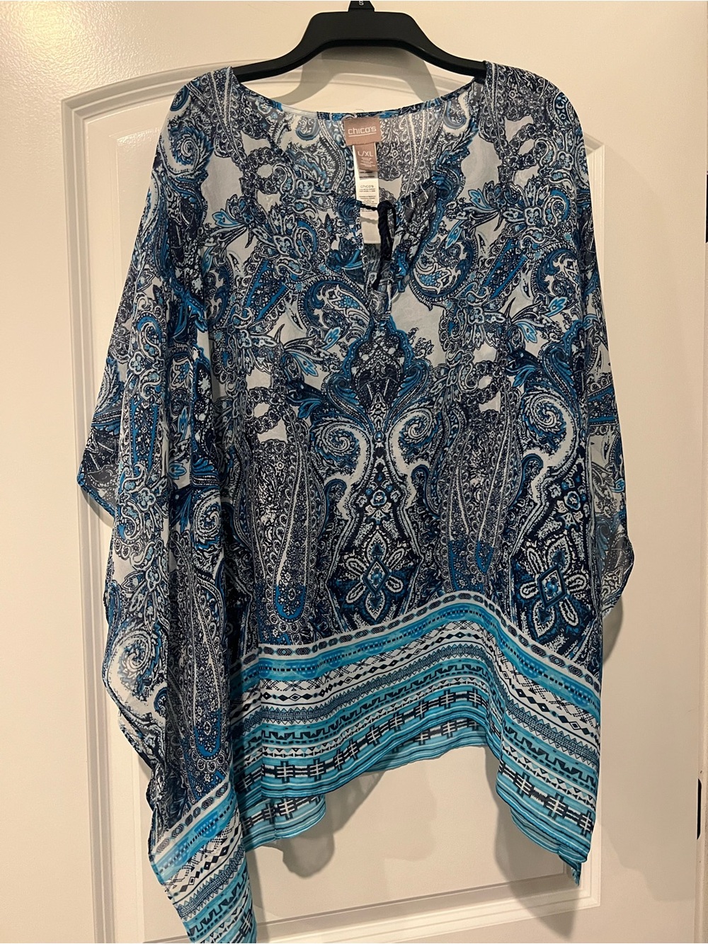 Chico's Blue & Turquoise Paisley Tunic